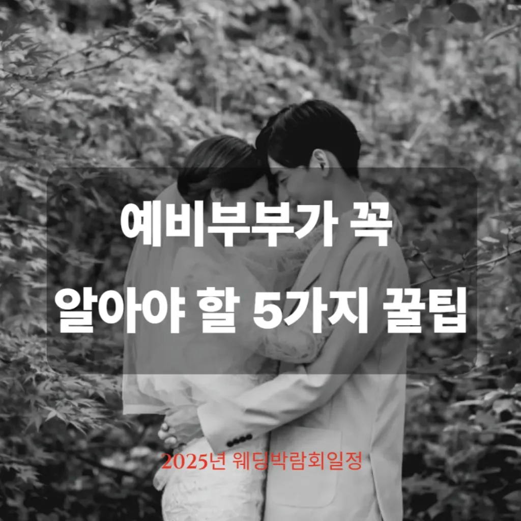 웨딩박람회일정